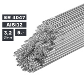 Пруток сварочный TIG, алюминий ER 4047 (AlSi12), Ø 3,2 мм, 5 кг ПТК 007.100.240