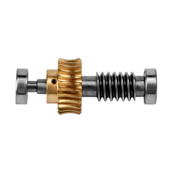 Вал червячный с шестерней и 2-мя подшипниками в сборе ПТК 050.100.010