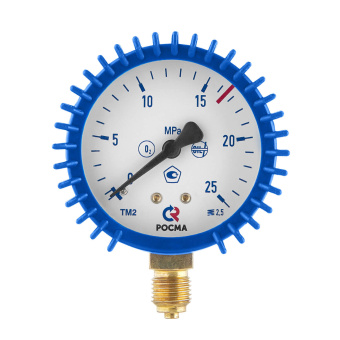 Манометр 25,0 МПа, ⌀63 мм, G1/4, кислород ПТК 001.050.917